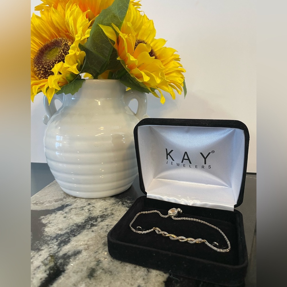 Two-Toned Infinity Twist Bolo Bracelet from Kay Jewelers